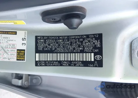 2012 Toyota Prius V Three z USA, uszkodzony, nr VIN JTDZN3EU5C3114018